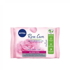 Nivea Rose Care Micellar Wipes With Bio Rose Water X25