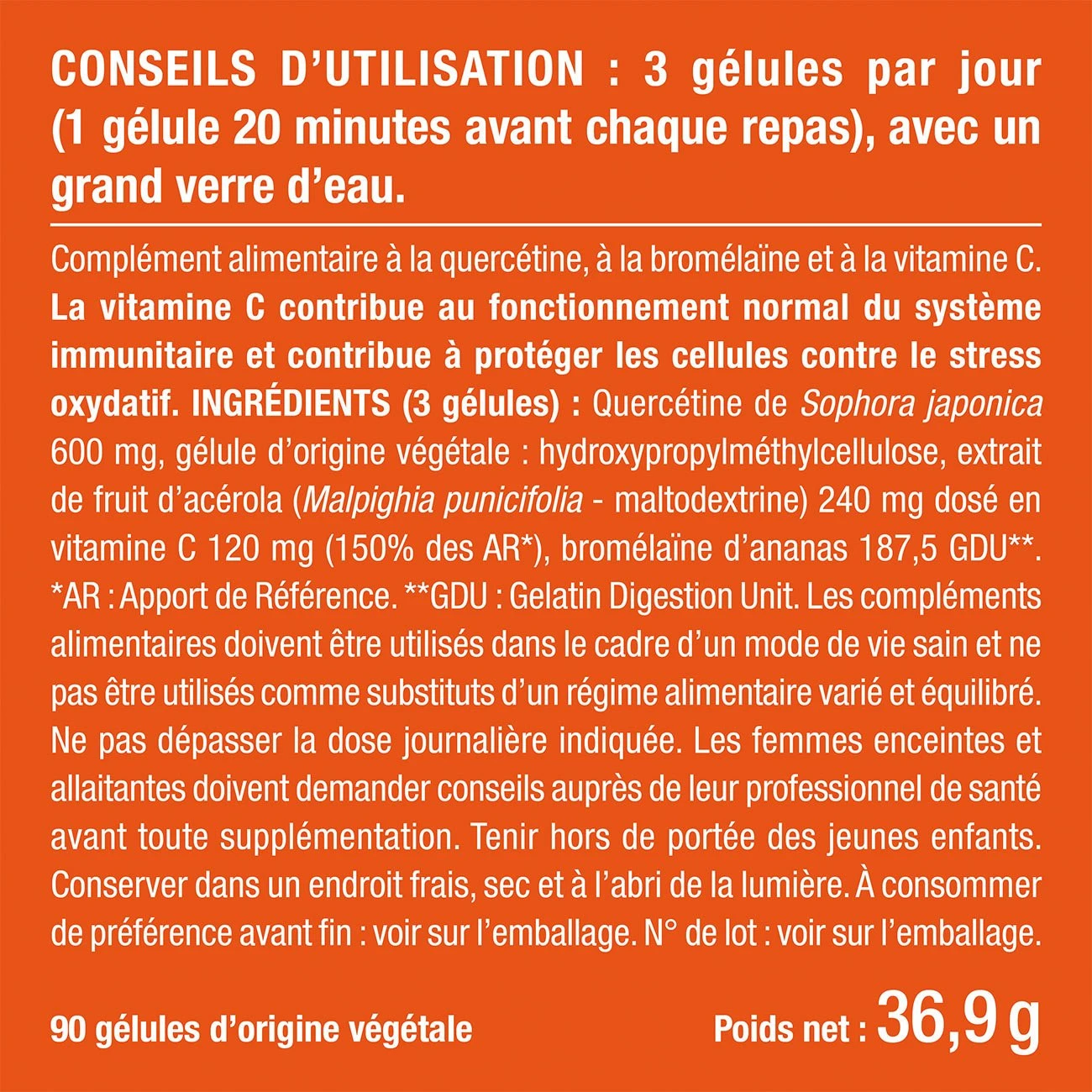 Quercétine - Bromélaïne Et Vitamine C 5 Quercétine - Bromélaïne Et Vitamine C – Image 3
